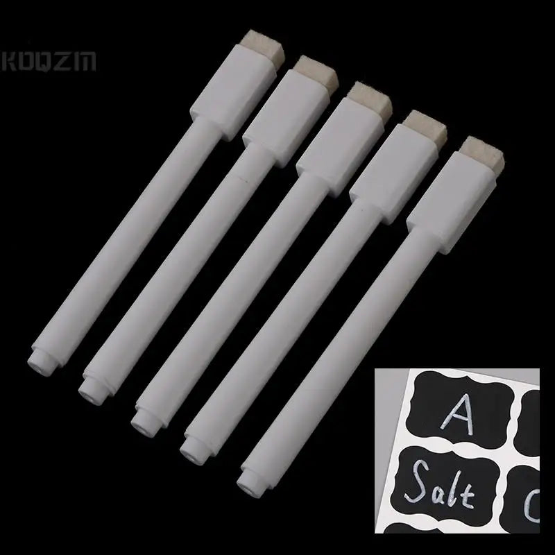 5Pcs  Erasable White Liquid Chalk Pen/Marker For Glass Windows Chalkboard