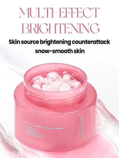 Korean PDRN Pink Collagen Capsule Cream with Niacinamide Cream for Uneven Skin Tone Lightweight Face Moisturizer Non Greasy care
