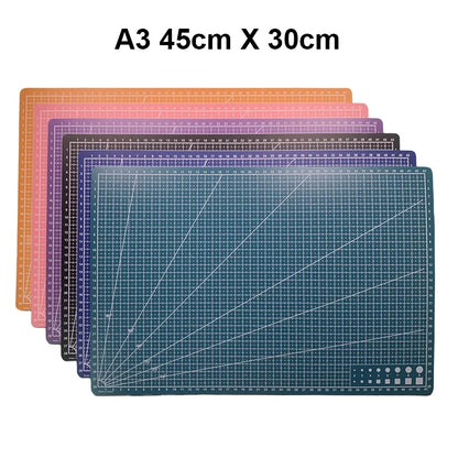 A3/A4/A5 Double Side Craft Cutting Mat Cutting Board Sewing Pad Artist Carving Tools Handmade Crafts DIY Props 5 Colors 45×30cm