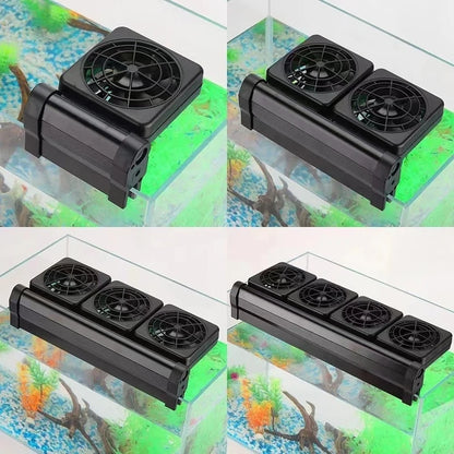 Fish Tank Cooling Fan Timing Adjustable Wind Speed Cooling Fan Fish Tank Cooler Glass Thickness ≤12mm Aquarium Accessories