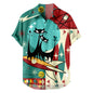 2026 Summer New Hawaii Fashion Vacation Color Printed Casual Collar Short Sleeved Shirt for Men