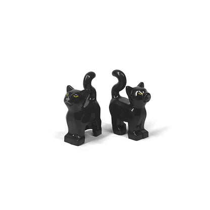 MOC Small Particle Building Blocks Zoo Scene Series Models of Animals Cats Plants and Palm Trees Along with Accessories and Toys