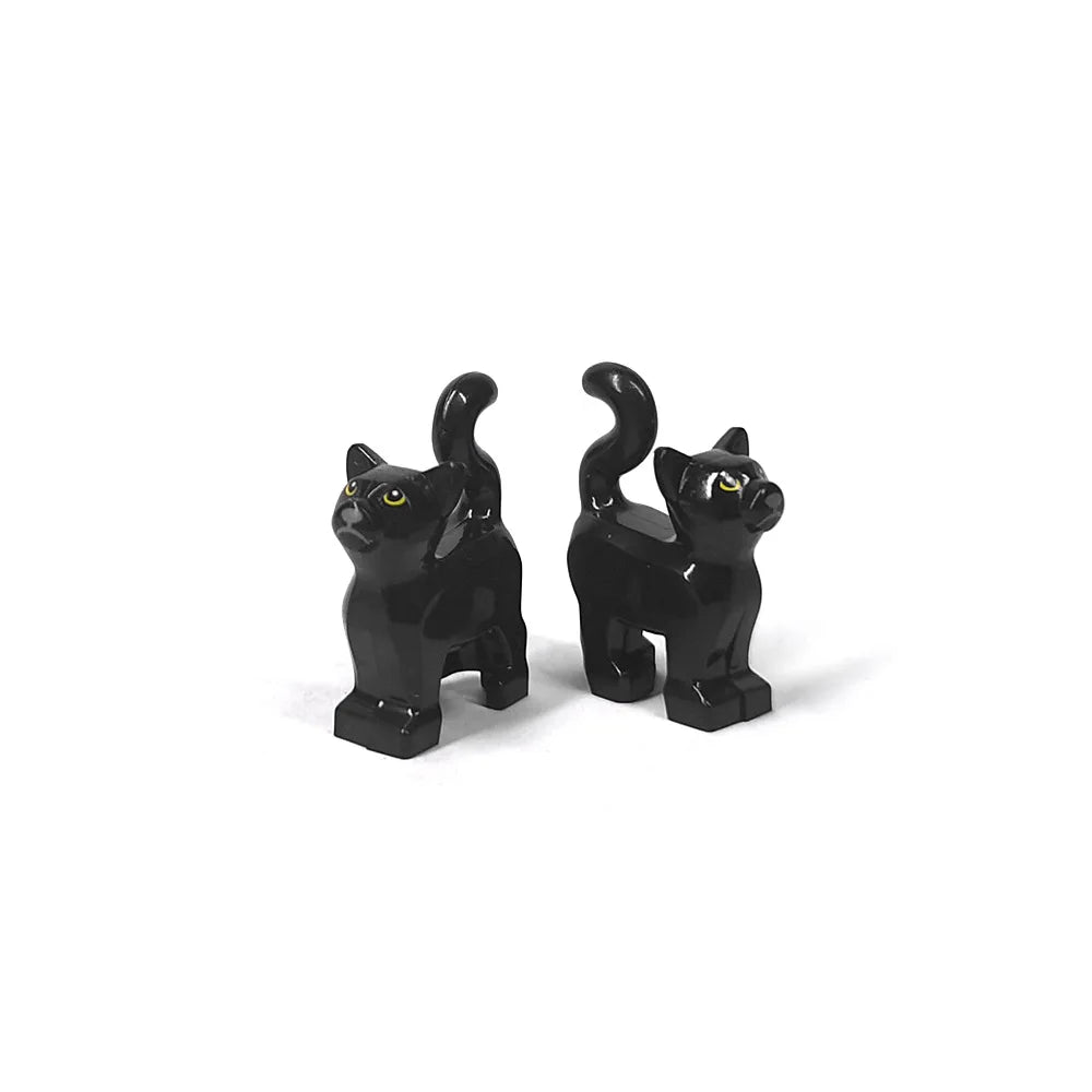 MOC Small Particle Building Blocks Zoo Scene Series Models of Animals Cats Plants and Palm Trees Along with Accessories and Toys
