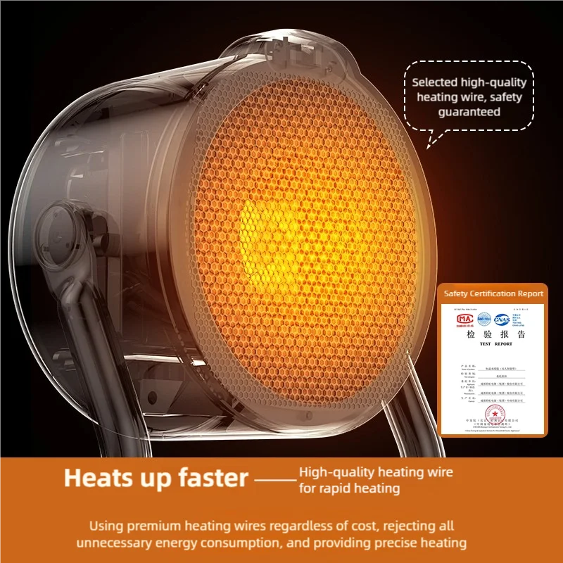 Portable desktop electric heater suitable for home and office use Mini fan heater suitable for desktop use and foot warmer