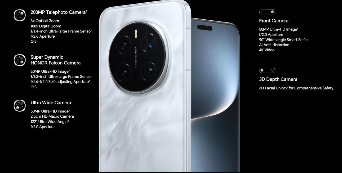 HONOR Magic7 Pro 5G, EU Version, 5G Smartphone,Snapdragon 8 Elite,12GB+512GB,100W SuperCharge,5270 mAh Battery,6.8 inches Screen
