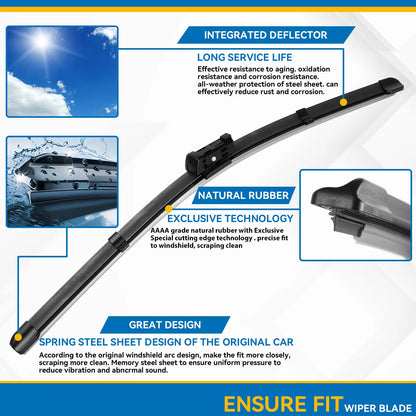 Erick's Wiper LHD Front Wiper Blades For Skoda Octavia A7 Typ5E MK3 2013 - 2019 Windshield Windscreen Window Brush 24"19"