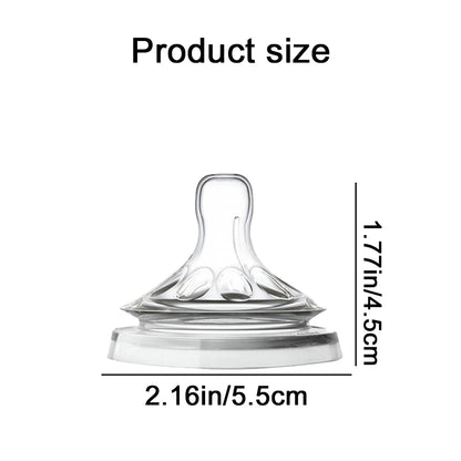 Silicone Nipple Accessories, 5.5cm Wide Mouth, Natural Shape, Skin-Friendly Silicone, For Baby Bottles, Easy to Clean
