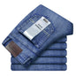 2026 New Style Business Men's Jeans Casual Straight Stretch Fashion Classic Blue Black Work Pant Denim Trousers Male Clothing