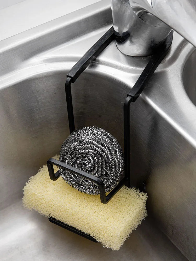 Durable Sink Caddy Sink Sponge Holder Small Kitchen Bathroom Metal Organizer Liquid Dish Drainer Faucet Rack Shower Convenient