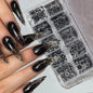 10 Rolls 4x50CM Black White Lace Transfer Nail Sticker Sexy Flower Lace Nail Art Transfer Foils Paper for DIY Manicure Decals*@#