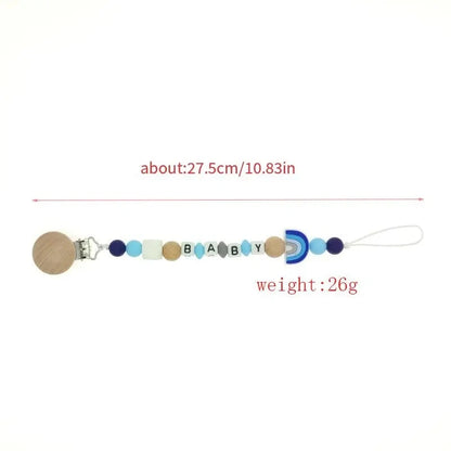 Baby products Beech clip silicone pacifier chain