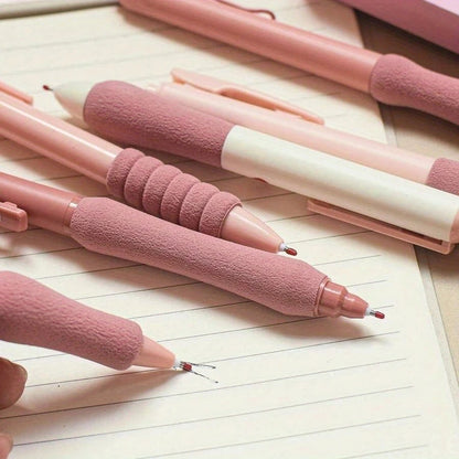 6pcs/set 0.5mm Retractable Gel Pen, Kawaii Stationary, Cute Pens, Black Gel Pens, Aesthetic Pens, School Supplies