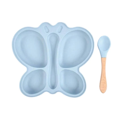 Baby Silicone Suction Cup Bowl Cute Bear Design Macaron Color 100% Food Grade Silicone BPA Free Double plate design for meals