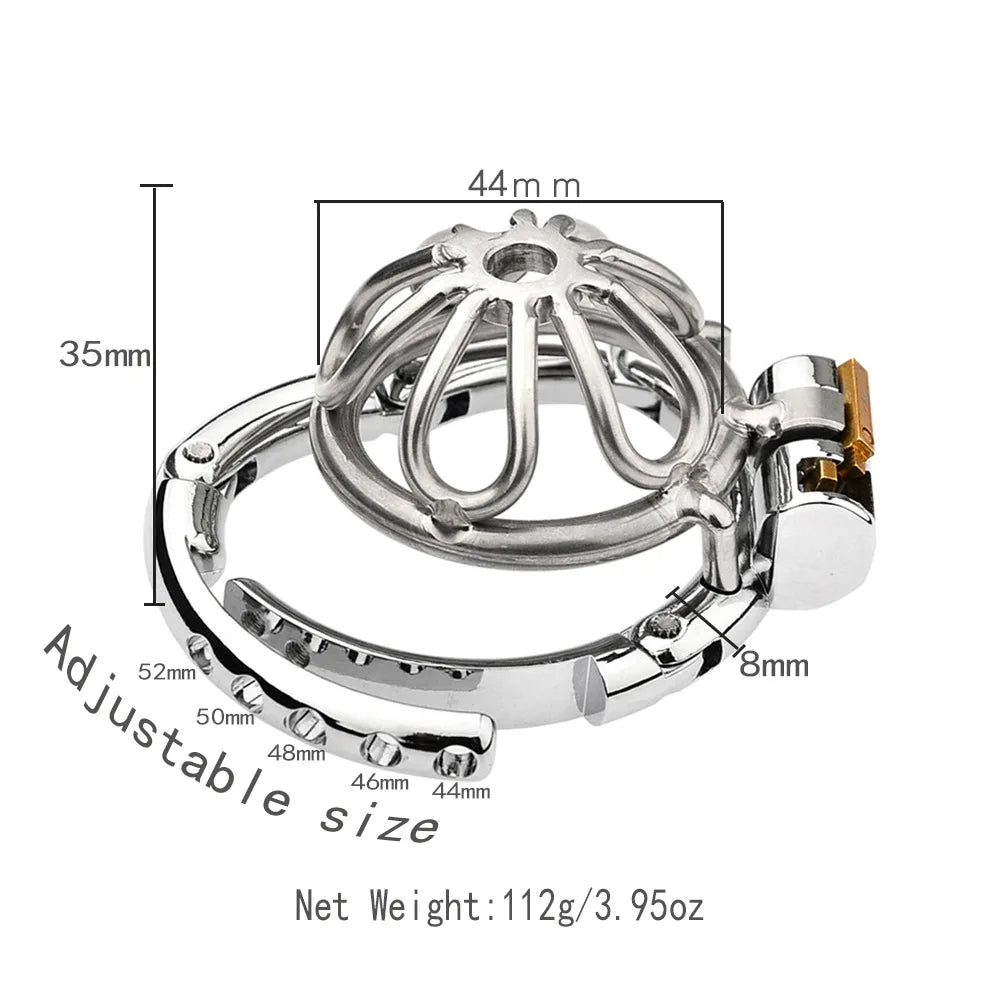 2025 Adjustable Clasp Chastity Cage Sex Toys for Men Metal Penis Ring Sleeve Bdsm Penis Bondage Erotic Urethral Lock Cock Cage