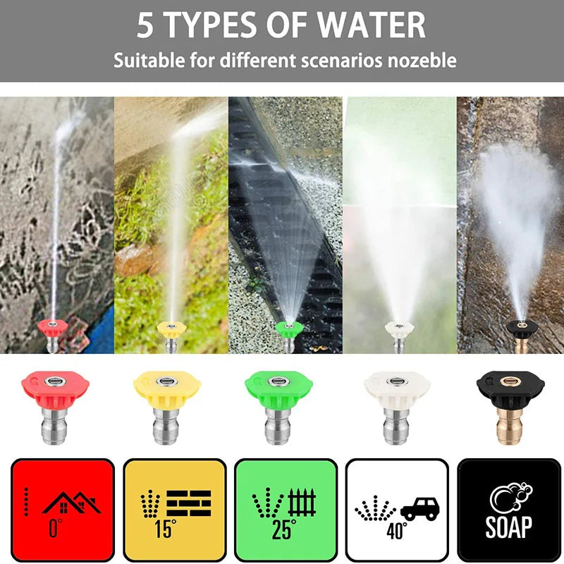 ROUE High Pressure Washer Car Washer Extension Lance Nozzle 1/4" Quick Connector  for Parkside Karcher Stihl Nilfisk Bosch