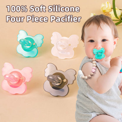 Newborn Silicone Pacifier Clip Chain Baby Dummy Silicone BPA Free Toddler Teether Infant Soother Nipple Baby Shower Gift