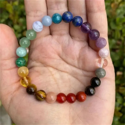 Bracelets Women Healing Tiger Eyes Amethyst Gemstone 7 Chakra Beads Bangles Yoga Stone Gift for Couple Items Jewelry Y2K Lady