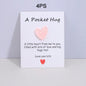 4 Pack Small Cute Pocket Hug Cards, Heart Shape Encouragement Greeting Cards, Mini Love Cards for Birthday Valentine