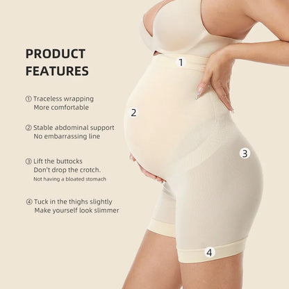 High Waist Seamless Maternity Pants Pregnant Women Comfortable Safety Panties Knickers Ladies Pregnancy Short Leggings Underwear