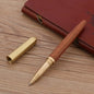 High Quality Copper WOOD RollerBall Pen brass Ebony spinning Red gold BALL POINT PEN Stationery Office school supplies Writing