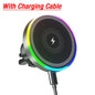 RGB Light Car Magnetic Phone Holder Air Vent Stand Wireless Charger For Magsafe iPhone 16 15 14 13 12 Pro Max Fast Charging Dock