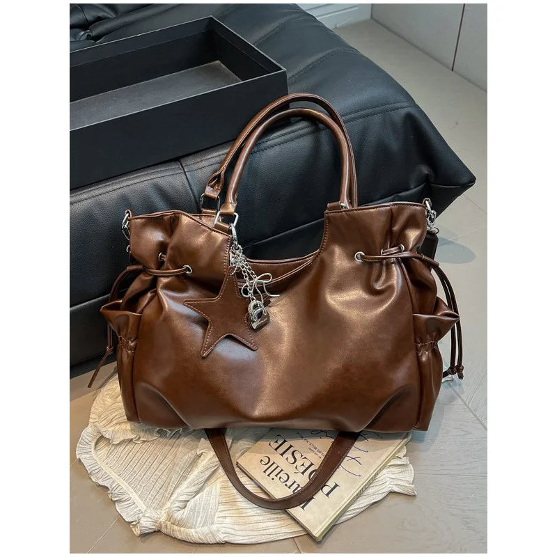 Fashionable Brand Design Tote Bag New Retro Shoulder Bag Casual Large-capacity Crossbody Bags Light Luxury High-end Women's Bags