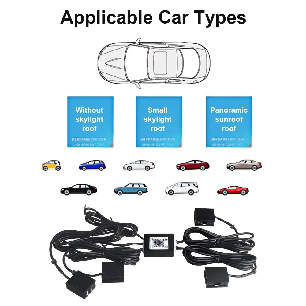 RGBW 1/2/4 split machine Car Roof Star Light APP Control Fiber Optic Star Ceiling Light Starry Sky ceiling for Car Home
