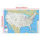 English Map USA Map Road Map Canvas Painting Living Room Home Decoration Children School Supplies