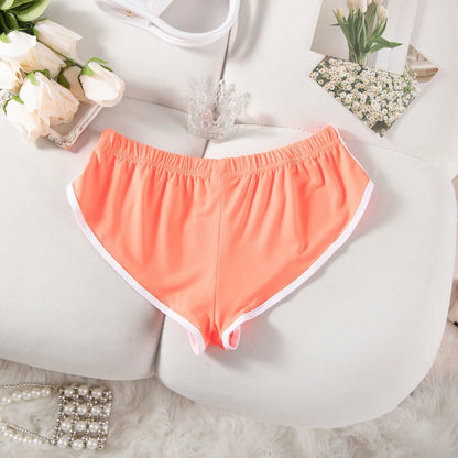 Sexy Running Elastic Sport Shorts Men's Summer Shorts Hot Pants Bar Nine Points Slim Fit Cotton Milk Silk Men's Fashion