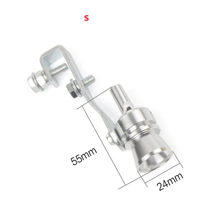 M/L Size Universal Simulator Whistler Exhaust Fake Turbo Whistle Pipe Sound Muffler Blow Off Tunning