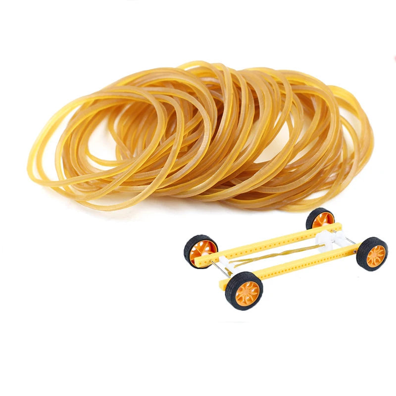 High-elasticity Durable and High-temperature Resistant Yellow Rubber Band Industrial Toys Are Widely Used Set 100/300/666 Pieces