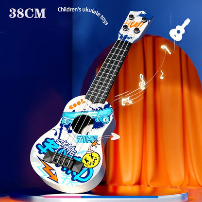 Children Ukulele Musical Toys 4 Strings Small Guitar Montessori Education Instruments Music Toy Learning 3 To 6 Years Boys Gift