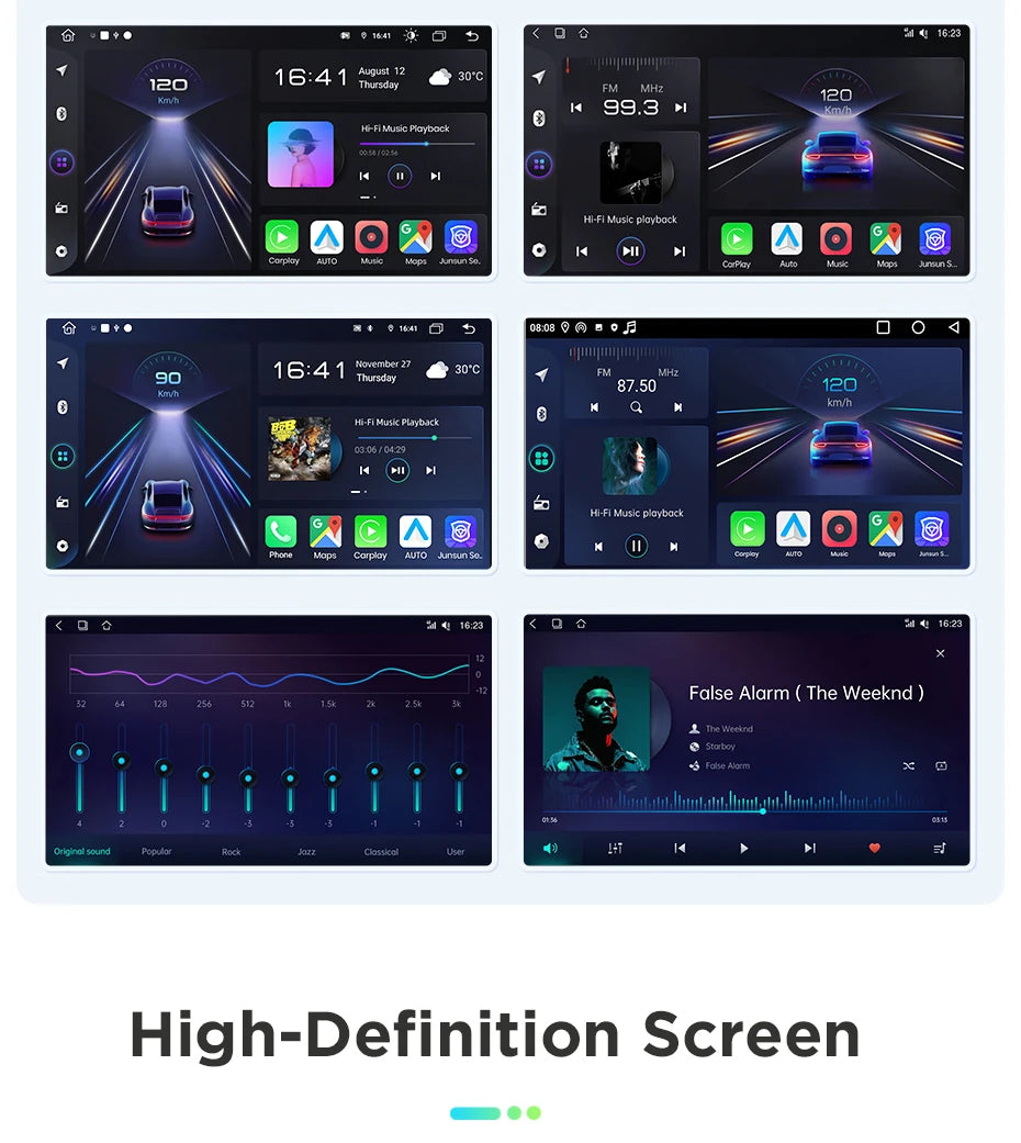 Junsun Wireless CarPlay Android Auto Car Radio for Renault Clio 4 2012- 2017 2 DIN Multimedia Stereo with Built-in Cooling Fan GPS Navigation SWC Bluetooth FM RDS DSP IPS Screen Car Intelligent Systems 4G WiFi 8 Core