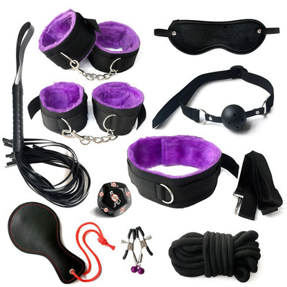 Adjustable Leather BDSM Bondage Set Body Harness Handcuffs Straps Erotic Intimate Party Game Adult Toys for Couples