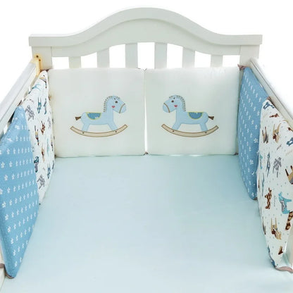 6Pcs/Set Baby Bed Protector Crib Bumper Pads Baby Bed Bumper Kids Safety Bed Around Cotton Blend Crib Anti-collision Anti-fall