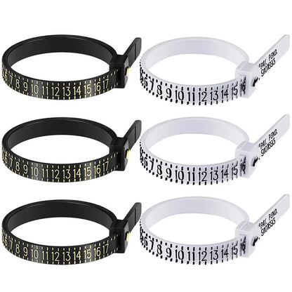 UK/US/EU/HK/JP Ring Sizer Finger Circumference Size Measurement Belt Measuring Reusable Finger Size Gauge Jewelry Sizing Tool