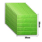 10pcs Self Adhesive Decor 3D Foam Wall Stickers Pane Room Waterproof Peel and Stick Brick Wallpaper for Interior Decoration