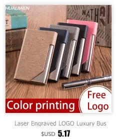 Luxury Wallet PU Leather Business ID Credit Card Holder For Women Men Fashion Brand Metal Aluminum Card Case