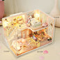 Doll House Kit 3D Wooden Mini DollHouse Assembly Building with Furniture Kit Toy For Birthday Gift 3D Puzzle Handmade Home Decor