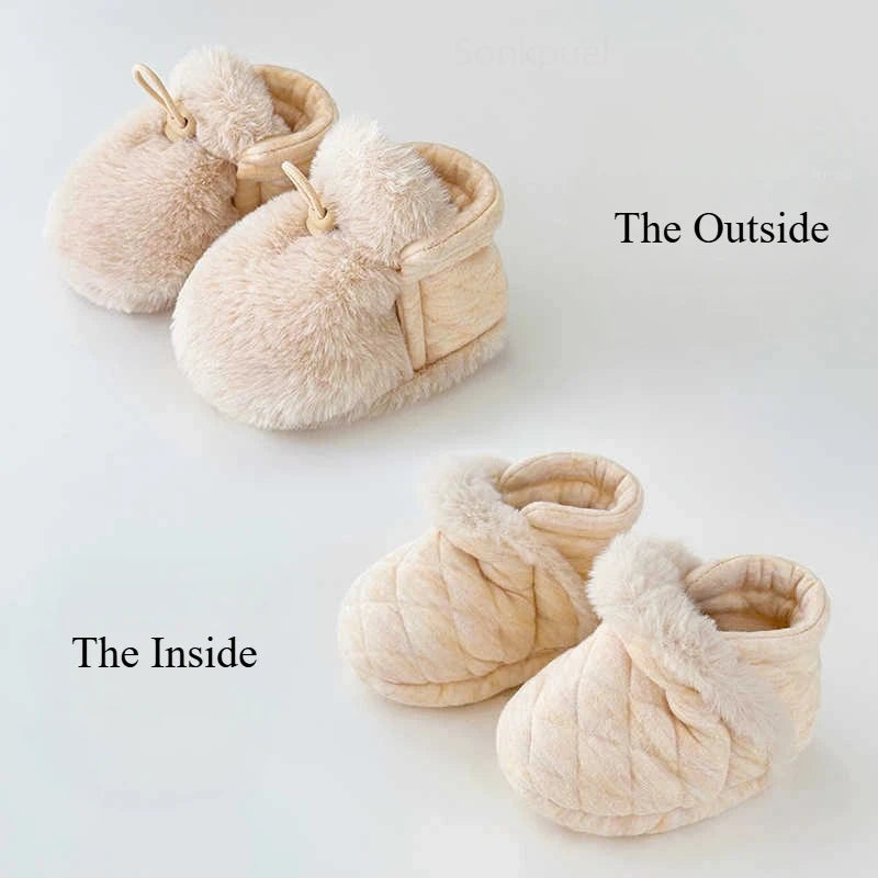 Warm Infant Toddler Crib Soft Comfortable Infant Girls Boys Anti-Slip Socks Slipper Newborn First Walkers Shoes for 0-1 Year Old