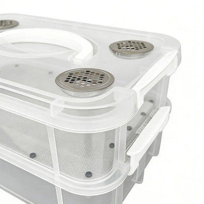 High Capacity Mealworm Farm Transparent Mealworm Breeding Kit To Breed Live Mealworms For Bearded Dragon And Reptiles Portable