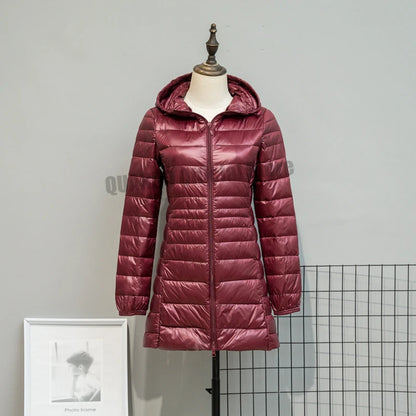 Women Spring/Autumn Ultra Lightweight Quilted Jacket 2023 New Woman Water and Wind-Resistant Big Size women Hoodies coat