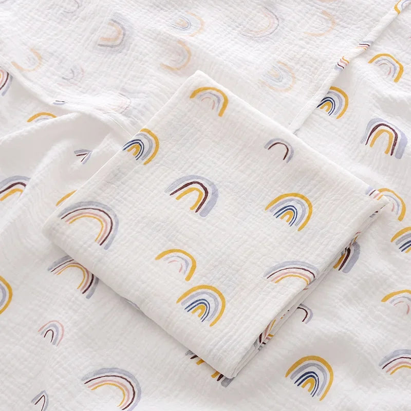 Newborn Baby Cotton Blanket Summer Bedding Babies Stuff  Throw Blanket Muslin Squares Receiving Blanket