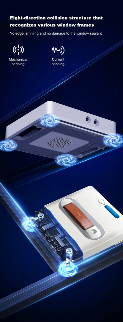 Robot Window Cleaner Liectroux S11,9000Pa Strong Suction, 4-Way Water Spray, Floating Scraping Tech, Smart Memory,APP Control