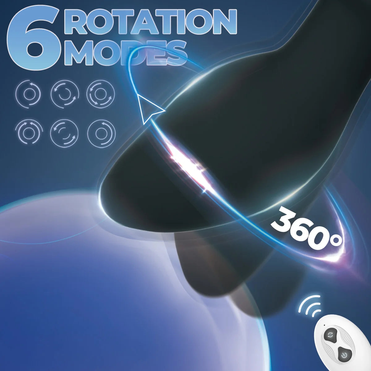 Anal Plug Adult Sex Toys with 10 Vibration & 6 Rotating Remote Control Vibrating Anal Butt Plug 360° Wiggles Prostate Massager