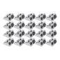 1/10/20Pcs Silver Aluminum Alloy Pencil Sharpener 2-Hole Magnesium Wedge Profile Metal Pen Sharpener for Office School Supplies