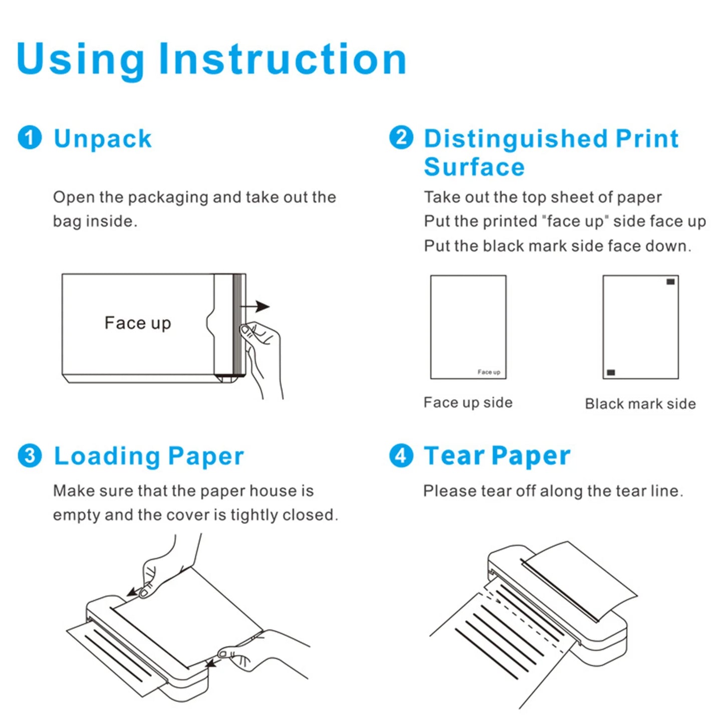 100 Sheets A4 Thermal Printing Paper for Portable Printer Quick Dry Compatibility Inkless Multifunctional Folded Thermal Paper