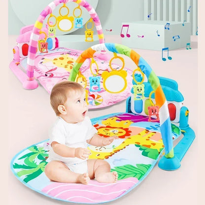 Baby Activity Gym Rack Musical Newborn Piano Keyboard Crawling Blanket Pedal Play Mat Early Education 0-36 Months Toy Gifts