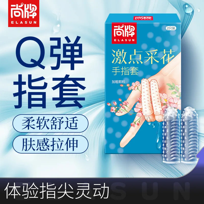 Finger Condoms Adult Sex Toys Spike Condom Women Stimulation Female Vagina Clitoris Silicone dotted Finger Coats Adult supplies