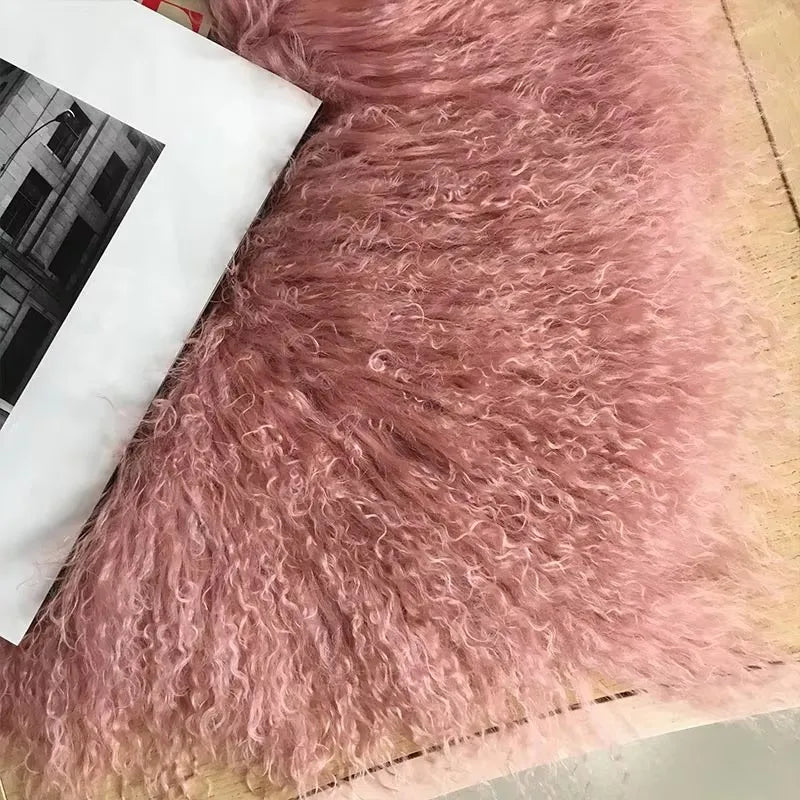 Collarless Tibetan Lamb Fur Coat Genuine Sheep Wool Jacket Natural Sheepskin Coat Luxury New Arrivals Women's Clothing